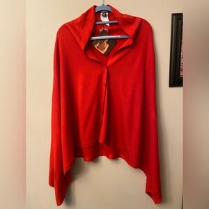 IMAN Vibrant Red Poncho 🆕